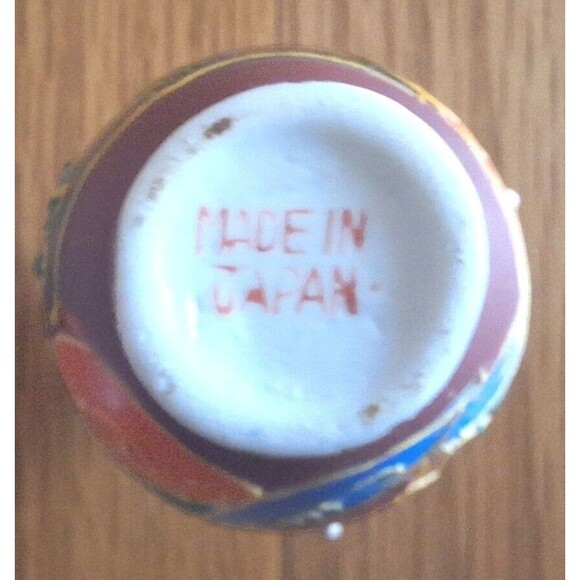 VTG MCM Satsuma Moriage Hand Painted Ashtray And Minature Bud Vase from Japan - Picture 5 of 11